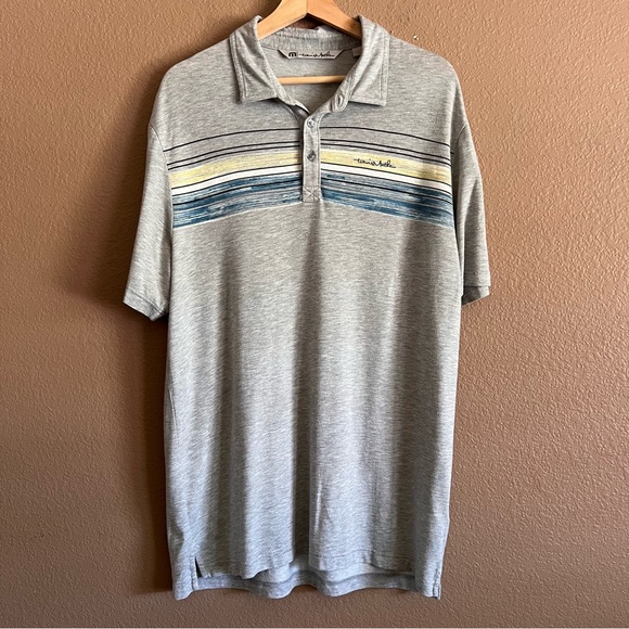 Travis Mathew Other - Travis Mathew Gray Polo Shirt Sporty Design Size Large